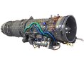 Eurojet EJ200 Military Turbofan Jet Engine 3D модель