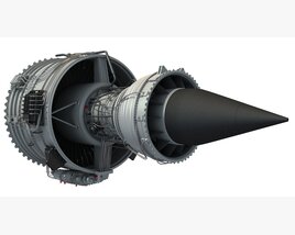 Fanjet Turbofan Engine Modèle 3D