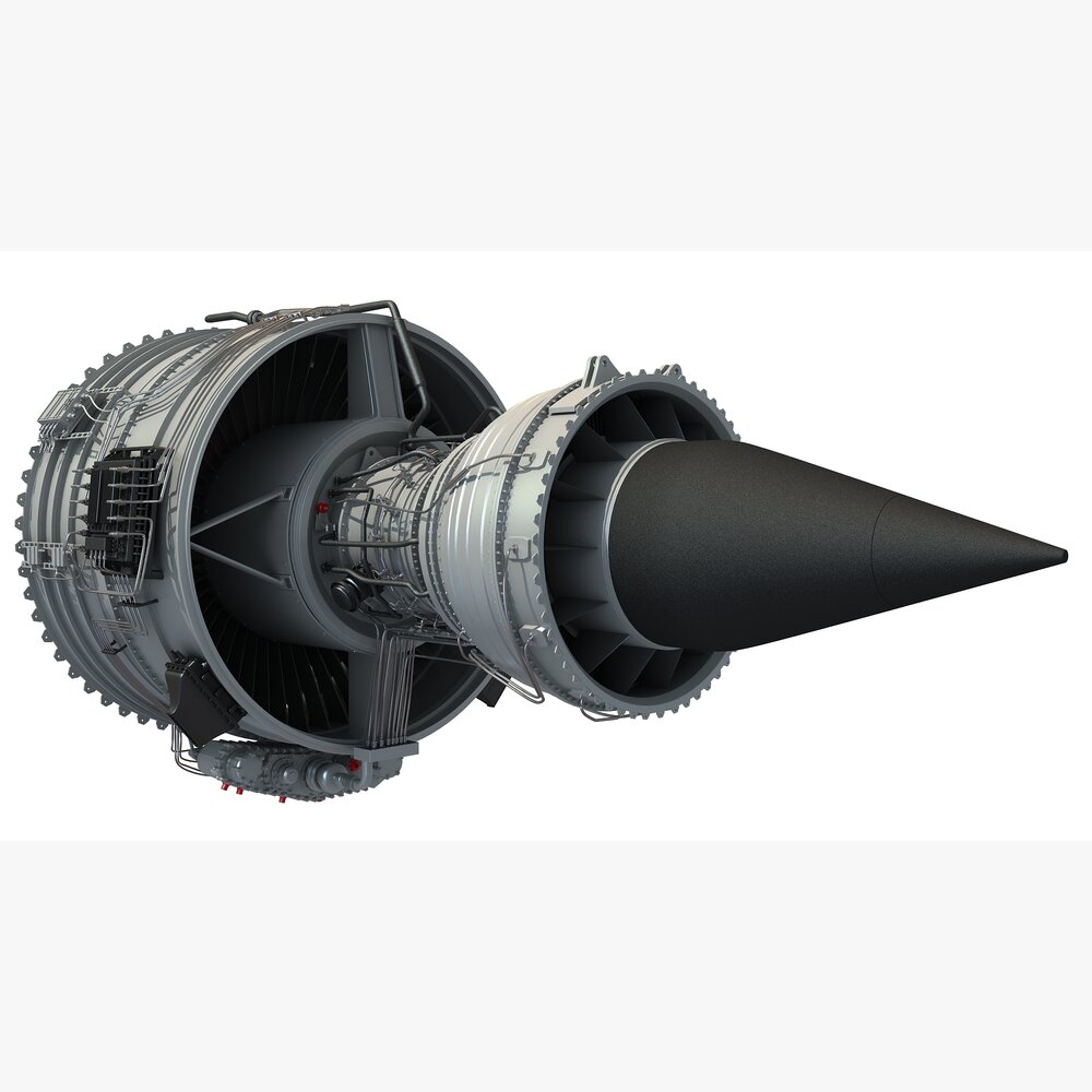 Fanjet Turbofan Engine 3D model