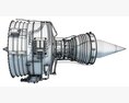 Fanjet Turbofan Engine Modello 3D