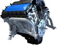 Ford Mustang Boss 302 V8 Engine Modello 3D