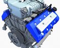 Ford Shelby GT500 V8 Engine 3D-Modell