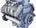 Ford Shelby GT500 V8 Engine Modello 3D