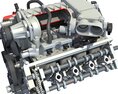 Full With Cutaway V8 Engine Modelo 3d