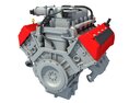 Full With Cutaway V8 Engine 3Dモデル