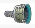 Geared Turbofan Engine 3D 모델 