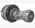 Geared Turbofan Engine With Interior 3Dモデル
