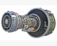 Geared Turbofan Engine With Interior 3d model
