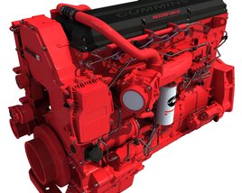 Heavy-Duty Diesel Engine ISX15 Cummins 3D 모델 