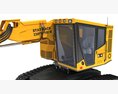 Heavy-Duty Tracked Logging Harvester 3D 모델  dashboard