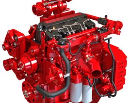 Heavy Duty Diesel Engine 3D-Modell