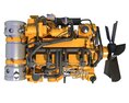 High-Power Diesel Engine 3d model