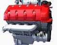 High-Power V8 Engine 3D-Modell