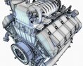 High-Power V8 Engine 3D-Modell