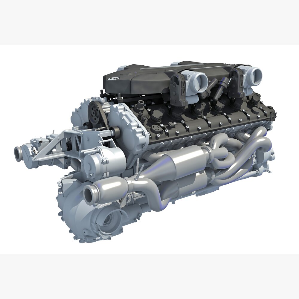 High-Power V12 Engine 3D model
