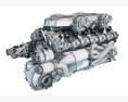 High-Power V12 Engine 3D 모델 