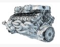 High-Power V12 Engine 3D модель