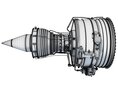 Jet Turbofan Engine Cutaway Modello 3D
