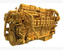 Marine Propulsion 20 Cylinders Engine 3D модель