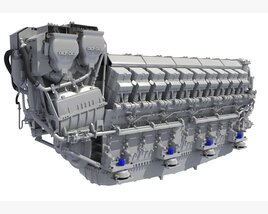 Marine Propulsion Engine 3D 모델 