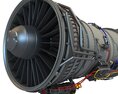 Military Supersonic Afterburning Turbofan Engine Modèle 3d