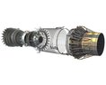 Military Supersonic Afterburning Turbofan Engine 3d model