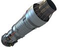 Military Supersonic Afterburning Turbofan Engine 3D 모델 