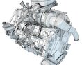 Modern Car Engine 3d model