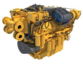 Modern Marine Propulsion Engine Modello 3D