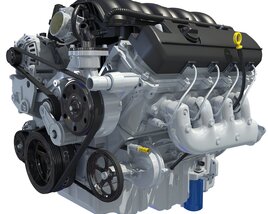 Modern V8 Engine 3D-Modell