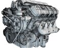 Modern V8 Engine Modelo 3D