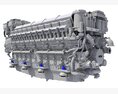 MTU Marine Propulsion Engine 20V Modello 3D