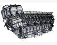 MTU Marine Propulsion Engine 20V 3D 모델 