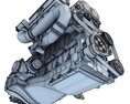 Nissan Altima Hybrid Engine 3D-Modell