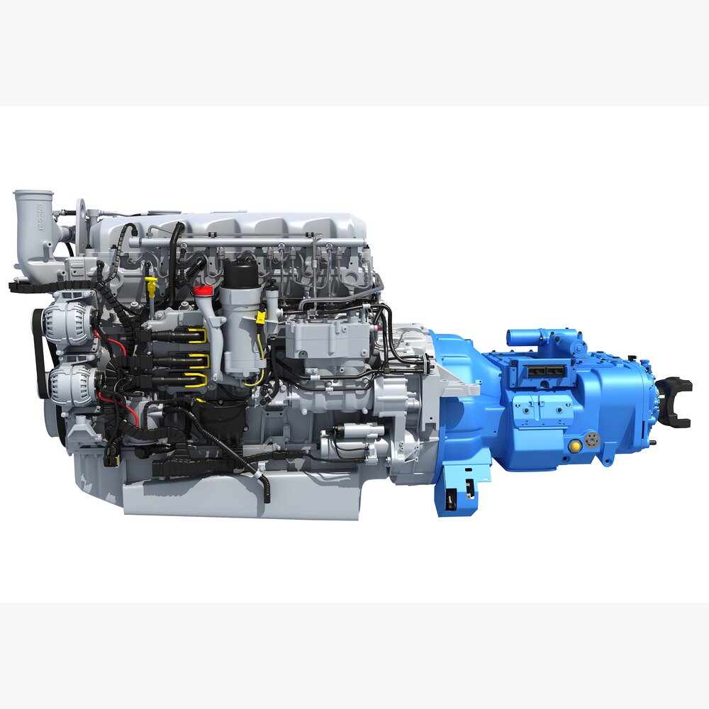 PACCAR MX-13 Engine With Eaton Transmission 3D model