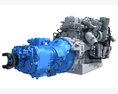 PACCAR MX-13 Engine With Eaton Transmission 3D模型