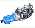 PACCAR MX-13 Engine With Eaton Transmission 3D模型