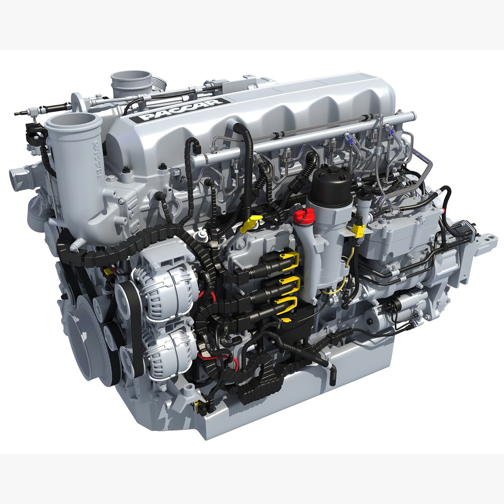 PACCAR MX-13 Powertrain Truck Engine 3D model