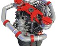 RS-25 Space Shuttle Rocket Engine 3D-Modell