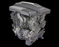 Sectioned Animated V6 Engine Gasoline Ignition 3D 모델 