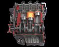 Sectioned Animated V6 Engine Gasoline Ignition Modèle 3d