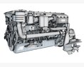 Sterndrive Engine 3D-Modell