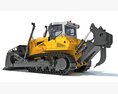 Tracked Bulldozer 3D-Modell wire render