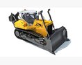 Tracked Bulldozer 3d model top view