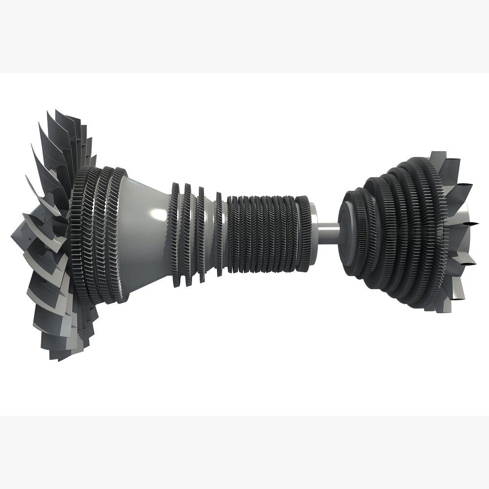 Turbine Turbofan Modello 3D