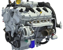 Turbocharged Direct Injection Gasoline Engine 3D модель