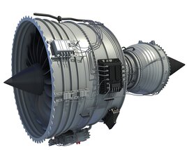 Turbofan Aircraft Engine Modello 3D