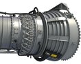Turbofan Aircraft Engine CFM56 3D-Modell