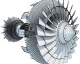 Turbofan Aircraft Engine CFM56 3D 모델 