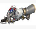 Turbomeca Arriel 2 Turboshaft Helicopter Engine 3D-Modell
